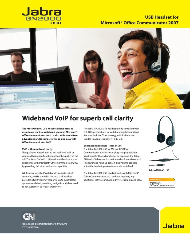 Jabra GN2000 - DATASHEET 3 User manual
