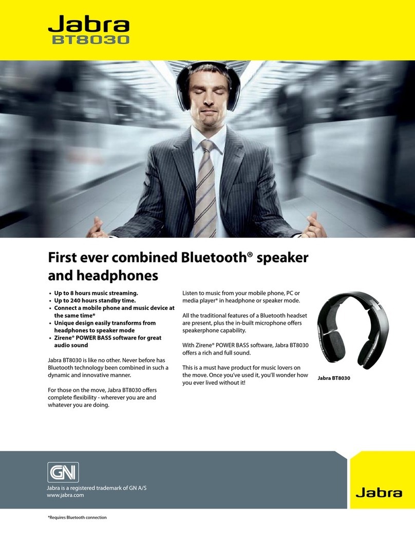 Jabra BT8030 - Headset - Convertible User manual