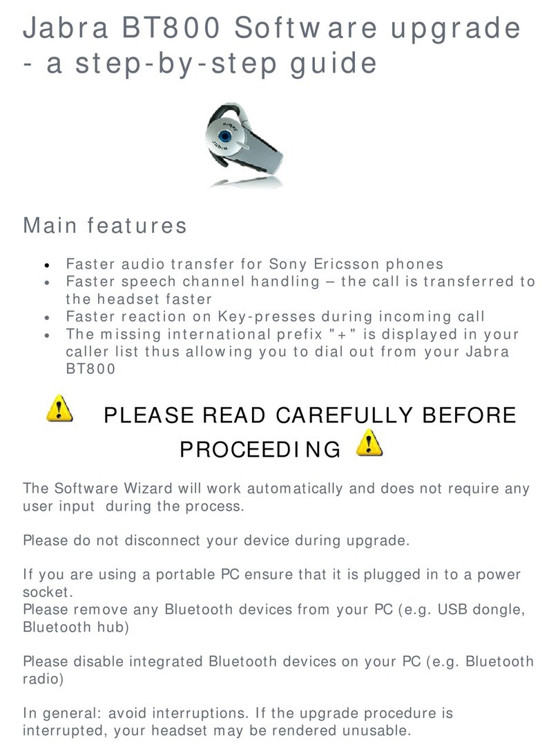 Jabra BT 800 Quick start guide