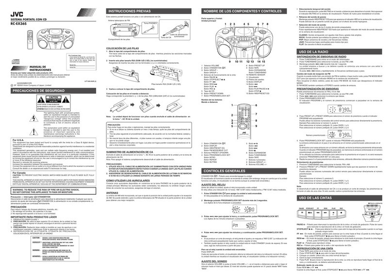 JVC RC-EX36EV User manual JVC RC-EX36EV User manual