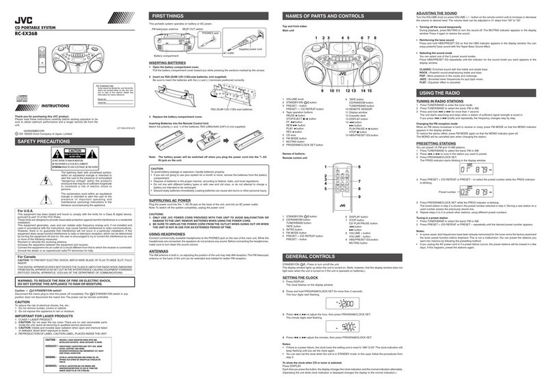 JVC RC-EX26BB User manual JVC RC-EX26BB User manual