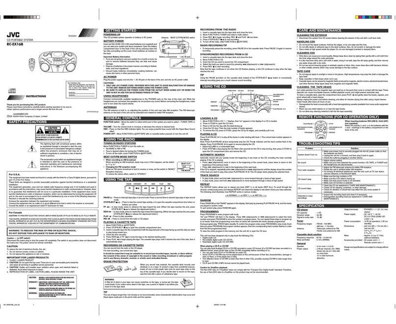 JVC RC-EX16B User manual JVC RC-EX16B User manual