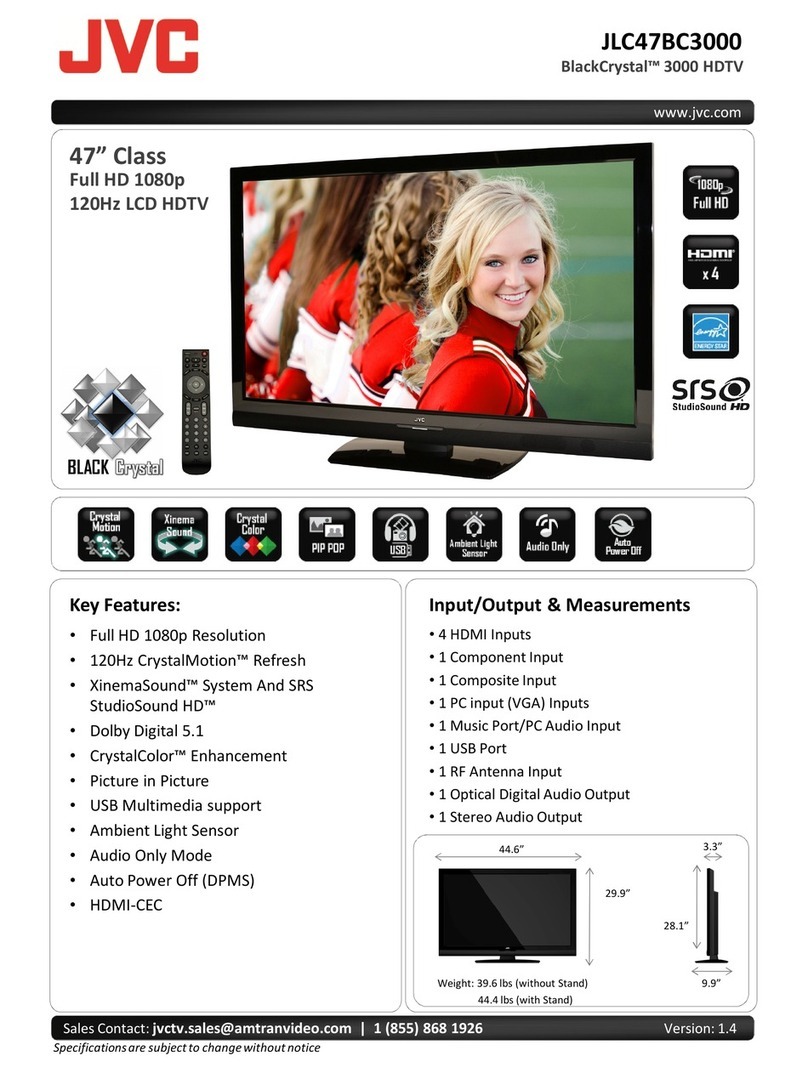 JVC BlackCrystal JLC-47BC3000 User manual