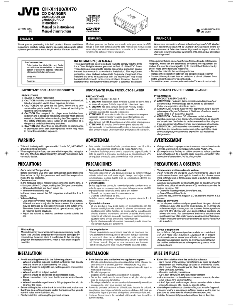 JVC CH-X1100J User manual