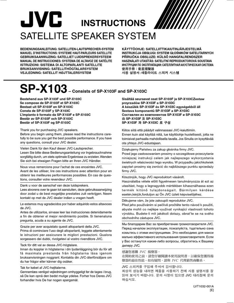 JVC SP-X103 User manual