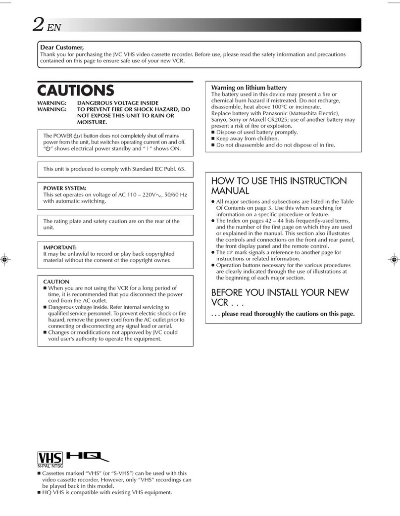 JVC HR-J456EN User manual JVC HR-J456EN User manual