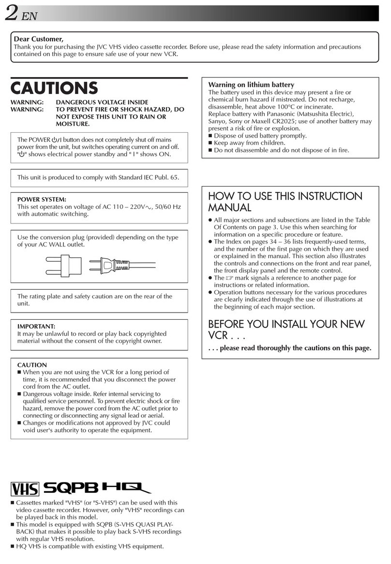 JVC HR-J4005UM User manual JVC HR-J4005UM User manual