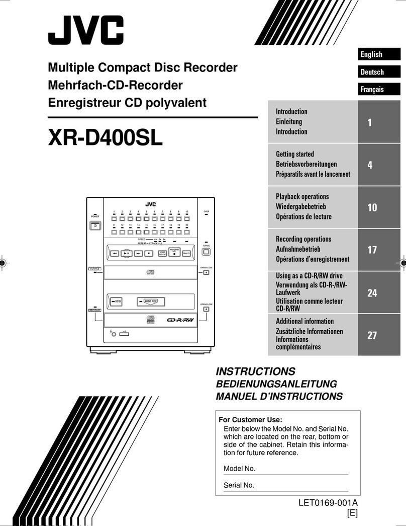 JVC XR-D400SLE User manual