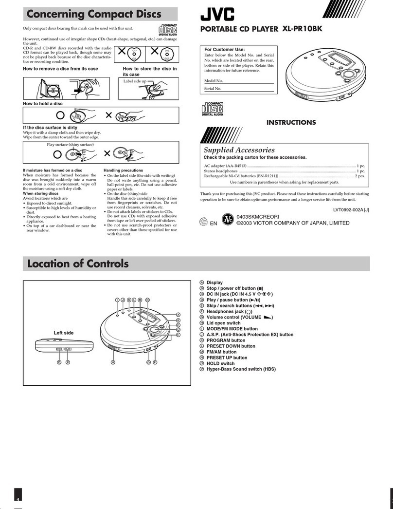 JVC XL-PR10BKJ User manual