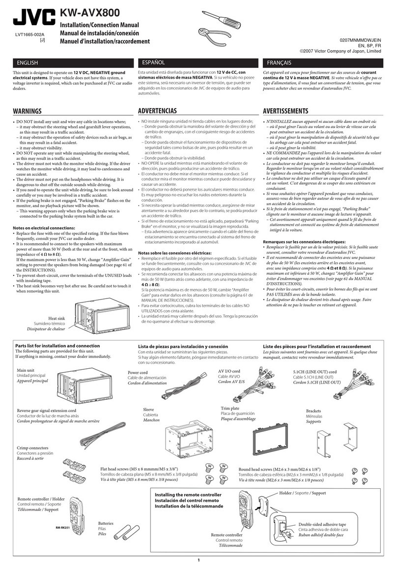JVC KW-AVX800J Guide JVC KW-AVX800J Guide