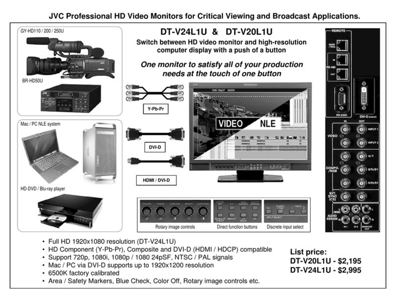 JVC DTV24L1U - MultiFormat LCD Monitor Owner's manual