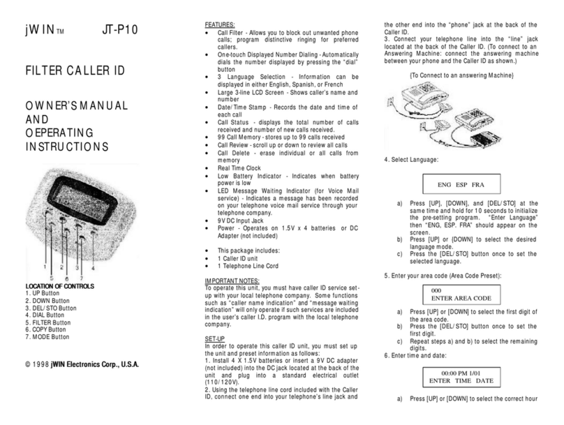 jWIN JT-P10 Manual