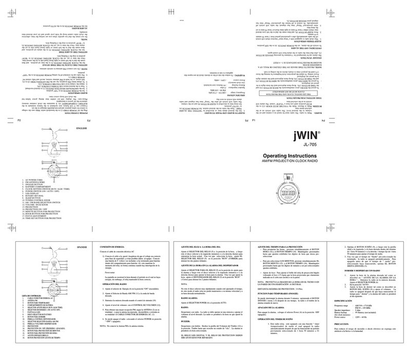 jWIN JL-705 operating instructions