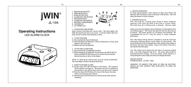 jWIN JL-104 operating instructions