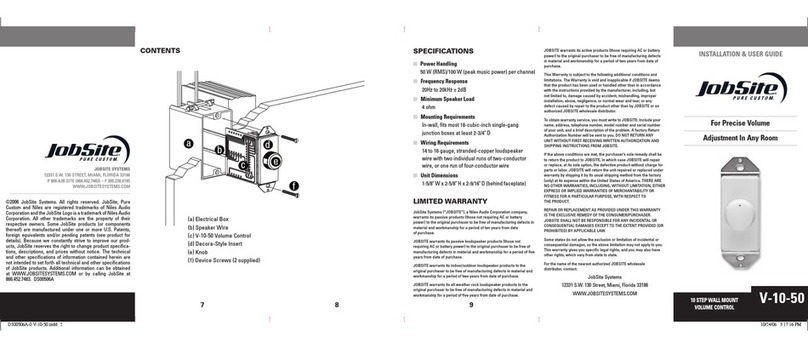 Jobsite V-10-50 Installation & user guide