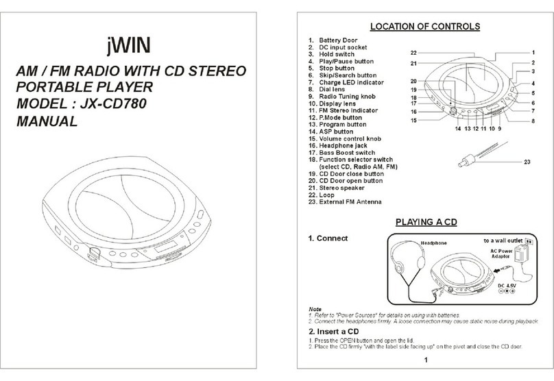 jWIN JX-CD780 User manual jWIN JX-CD780 User manual