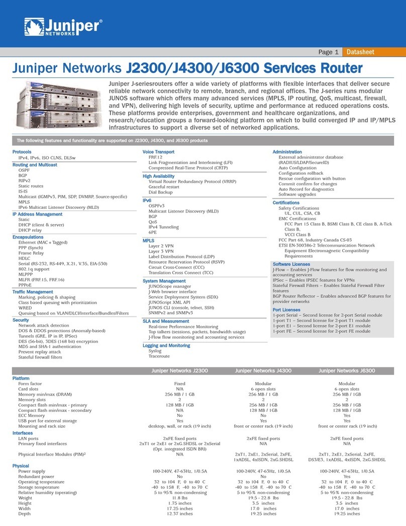 Juniper J2300 User manual