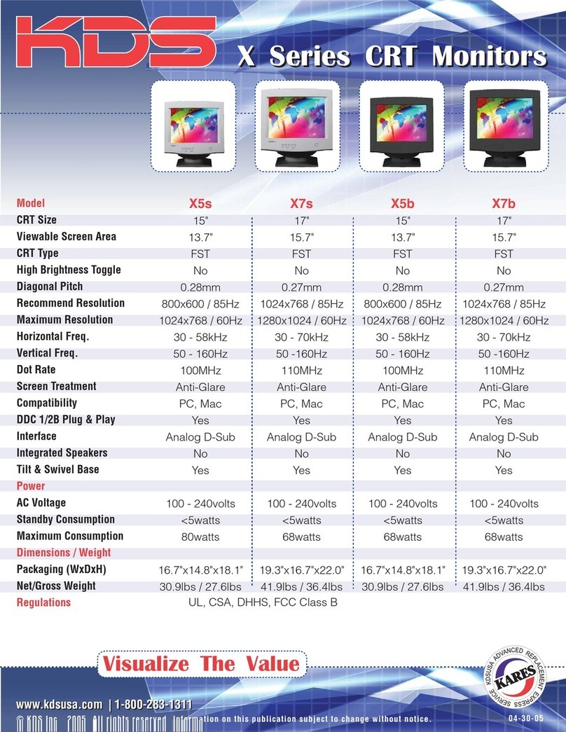 KDS Xtreme Flat X5b Specifications