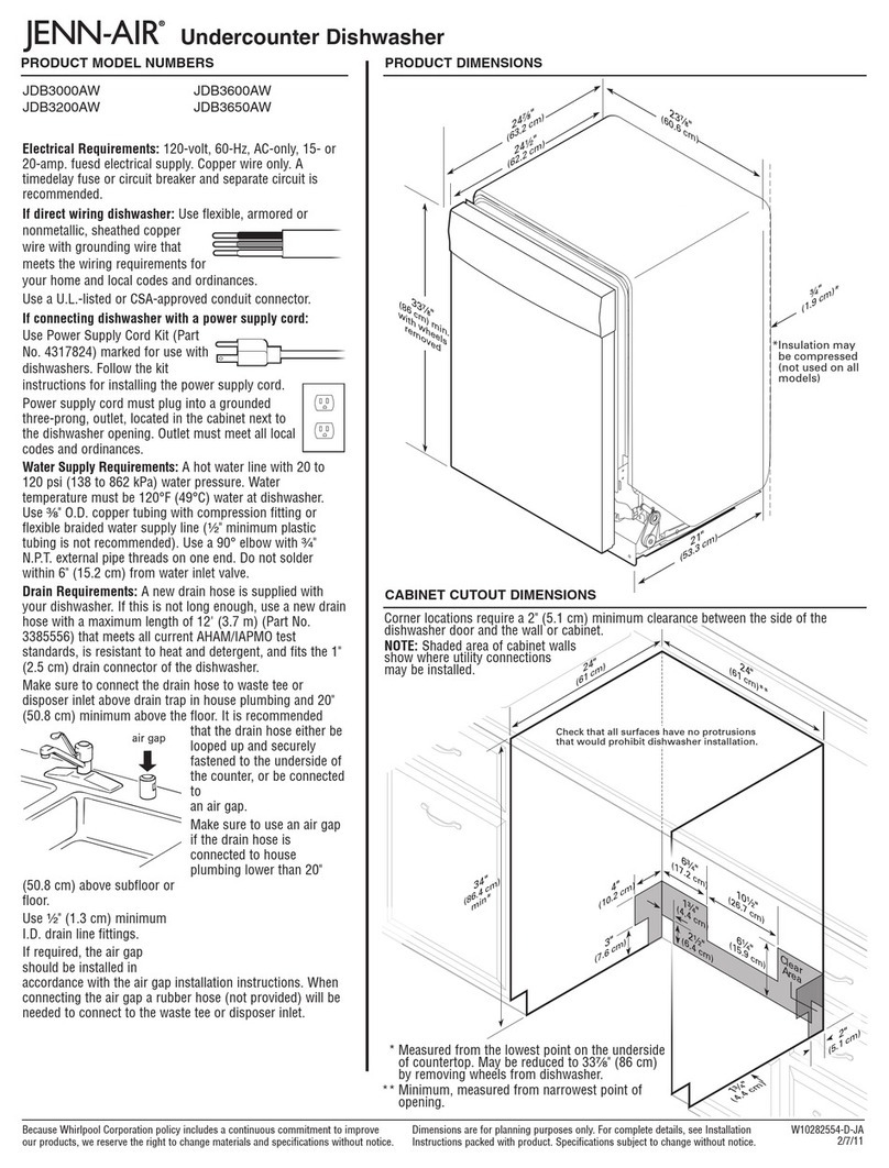 Jenn-Air TriFecta JDB3200AW User manual