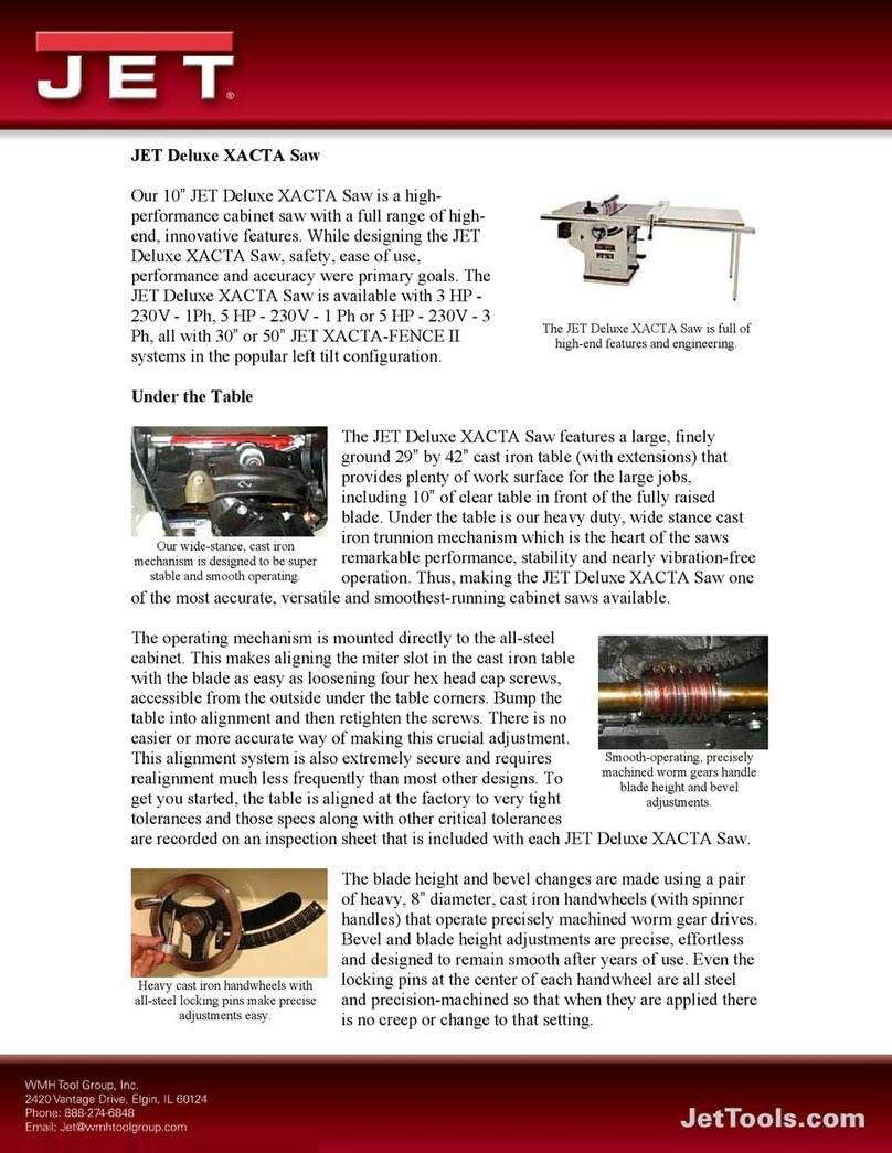 Jet DC-1100C supplementary guide
