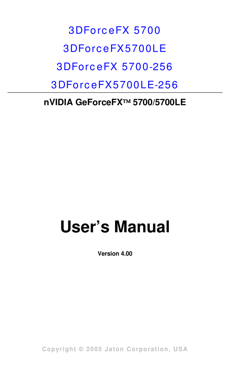 Jaton 3DForceFX5700-256DE user manual