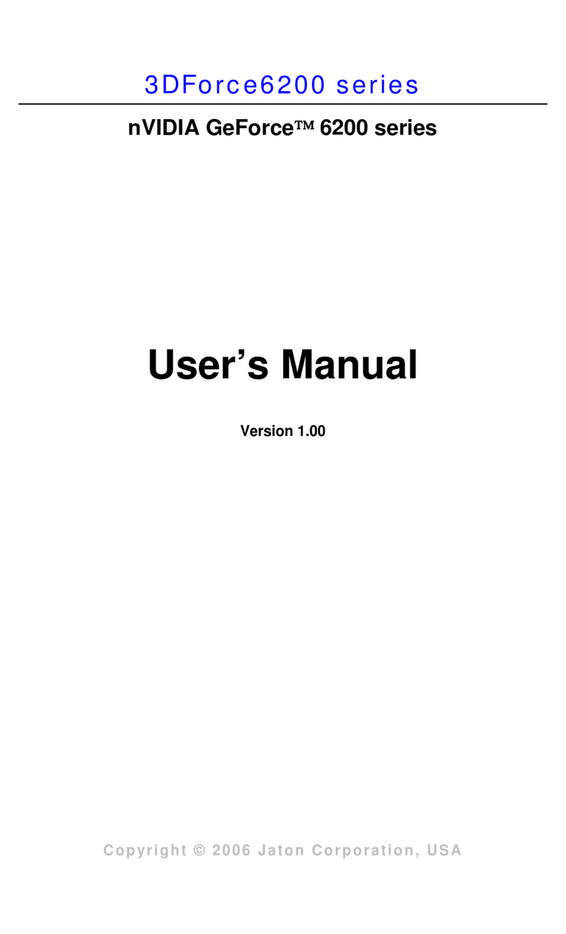 Jaton 3DForce6200-256 User manual
