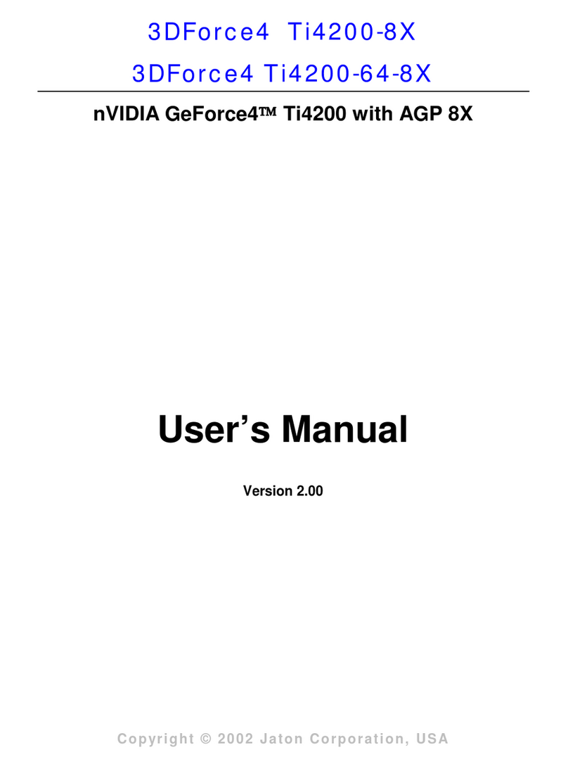Jaton 3DForce4Ti4200-8X User manual