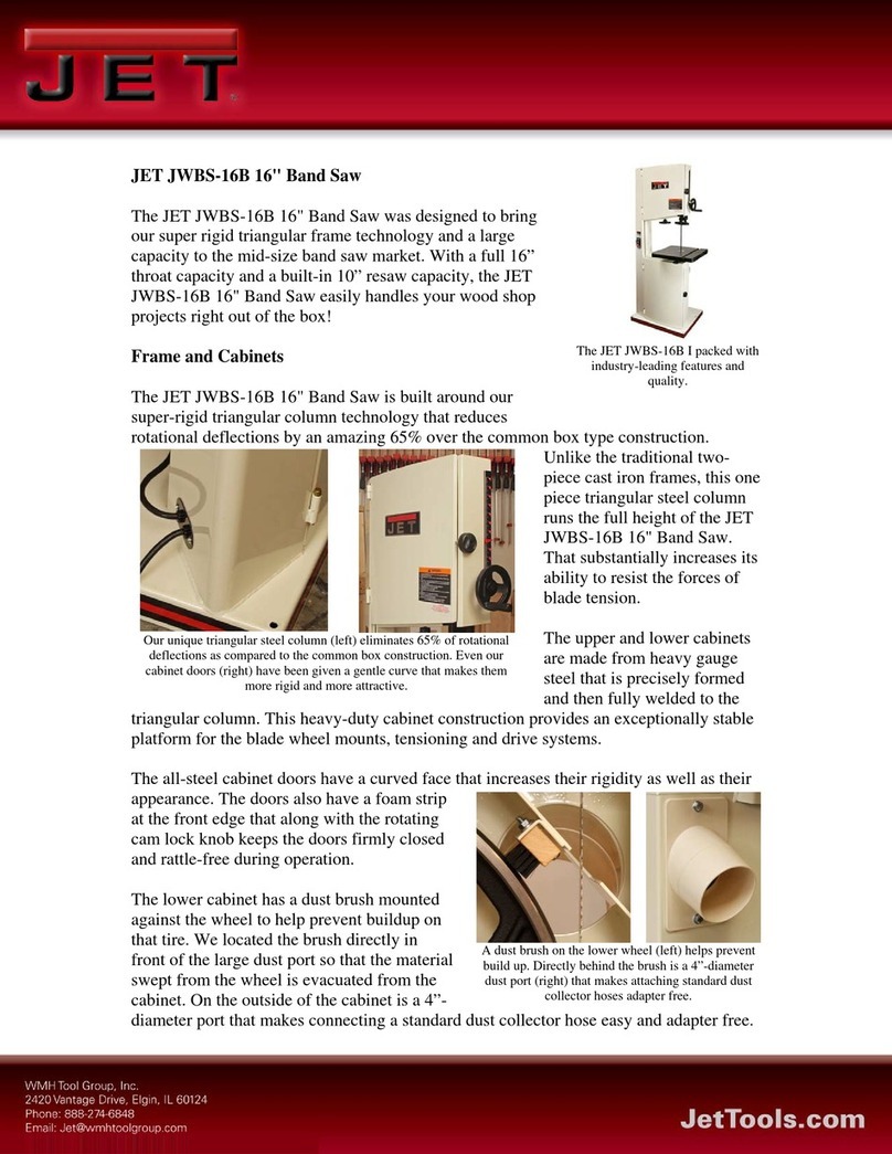 Jet JWBS-16B Owner's manual