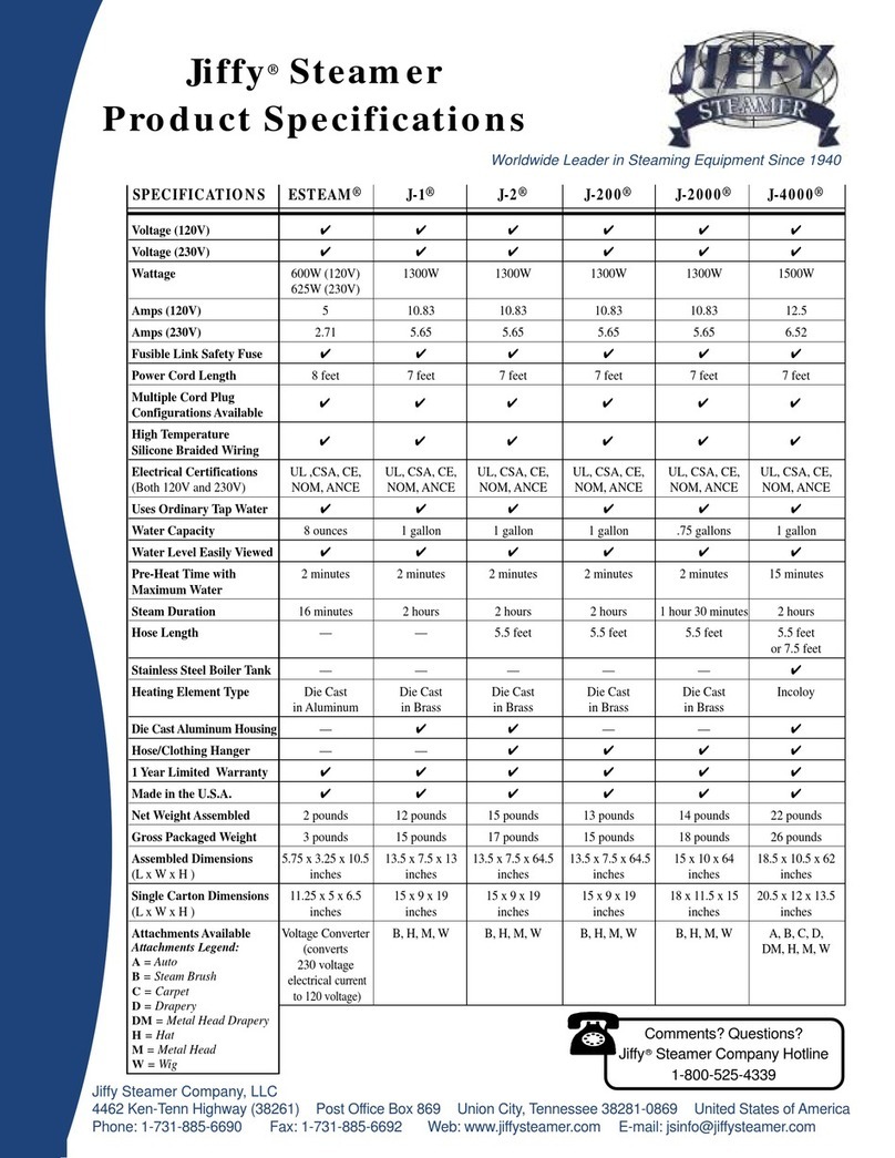 Jiffy Esteam Installation instructions