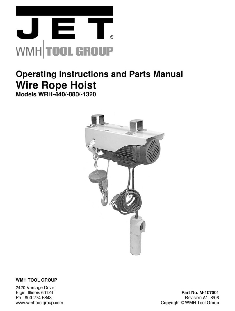Jet WRH-1320 Operating instructions and parts manual