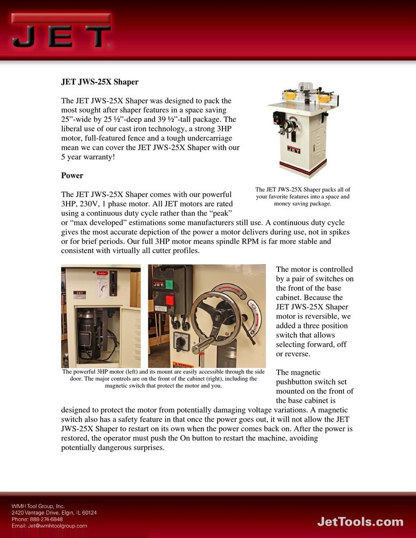 Jet JWS-25X Owner's manual