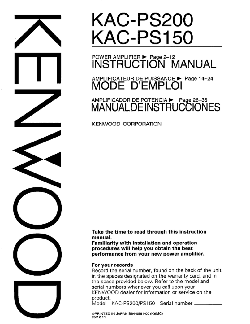 Kenwood KAC-PS150 User manual