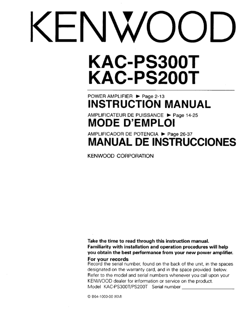 Kenwood KAC-PS200T instruction manual