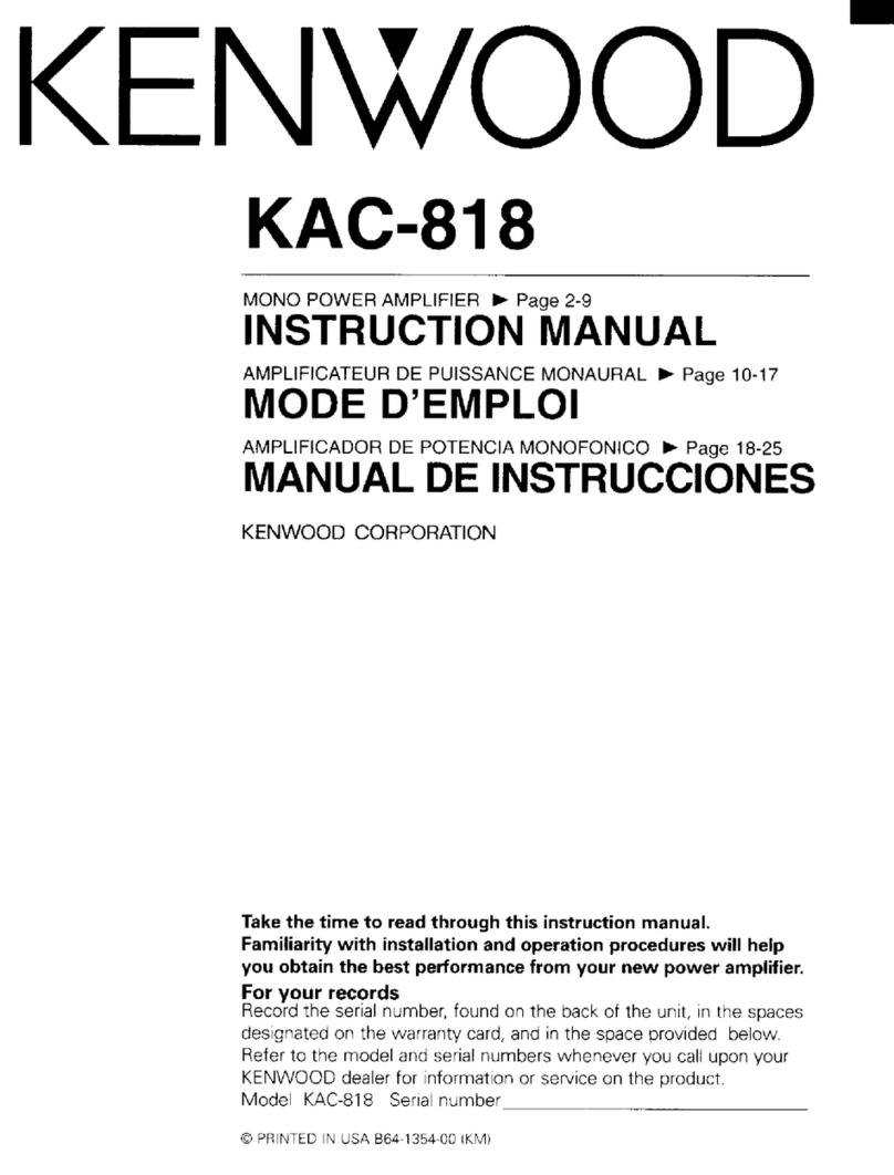 Kenwood KAC-818 instruction manual