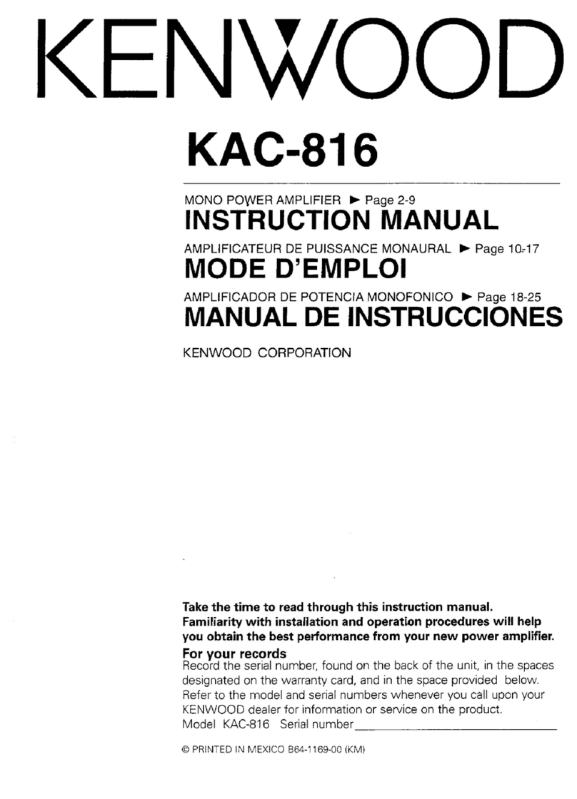 Kenwood KAC-816 instruction manual Kenwood KAC-816 instruction manual