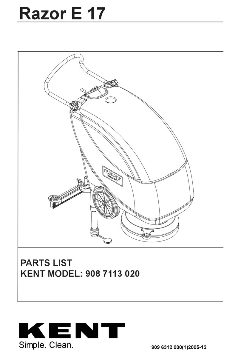 Kent Euroclean Razor E 17 parts list