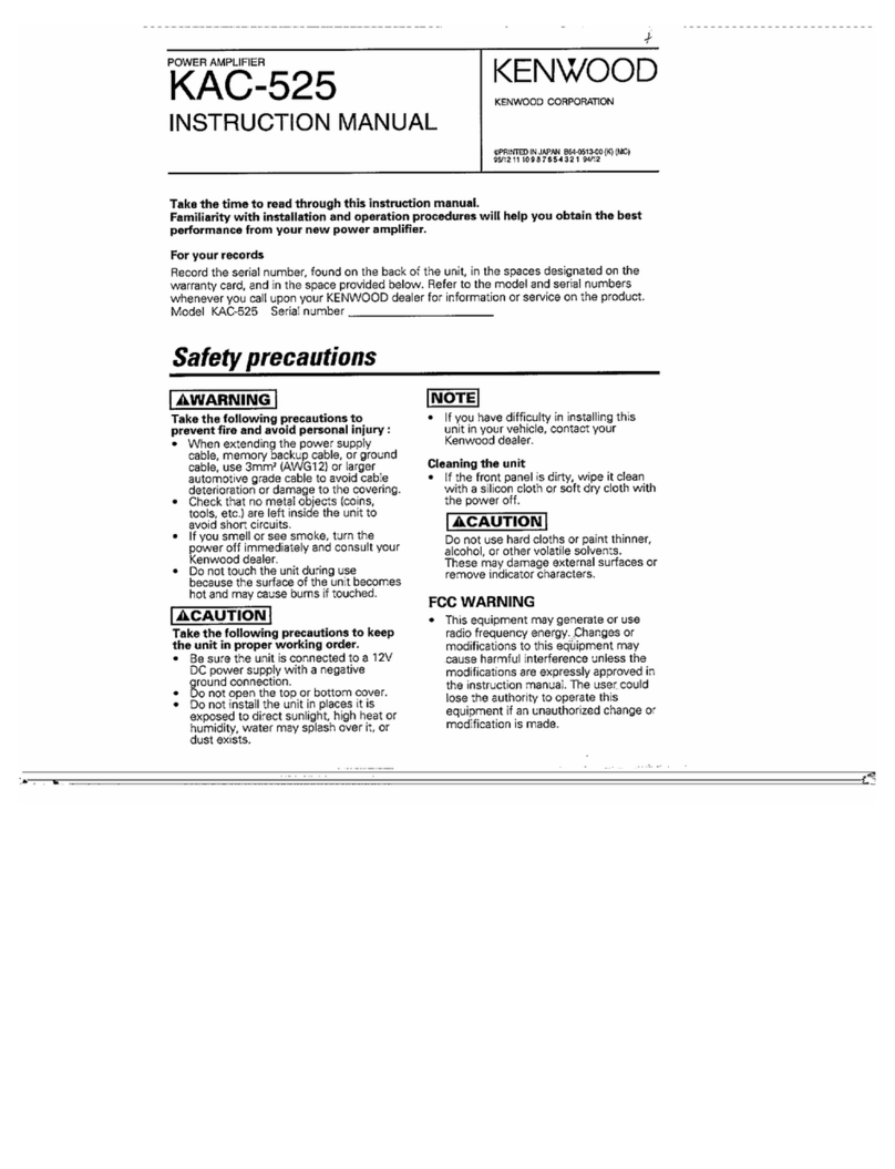 Kenwood KAC-525 User manual
