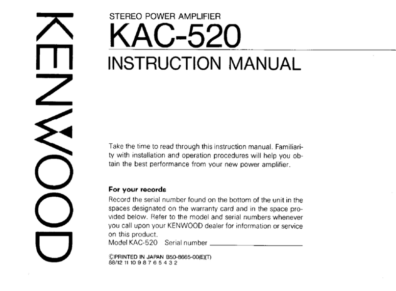 Kenwood KAC-520 User manual