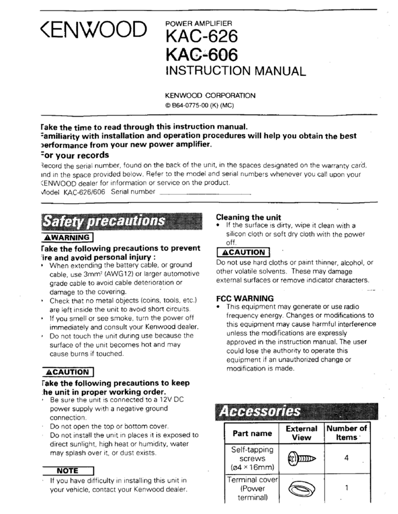 Kenwood KAC-606 User manual