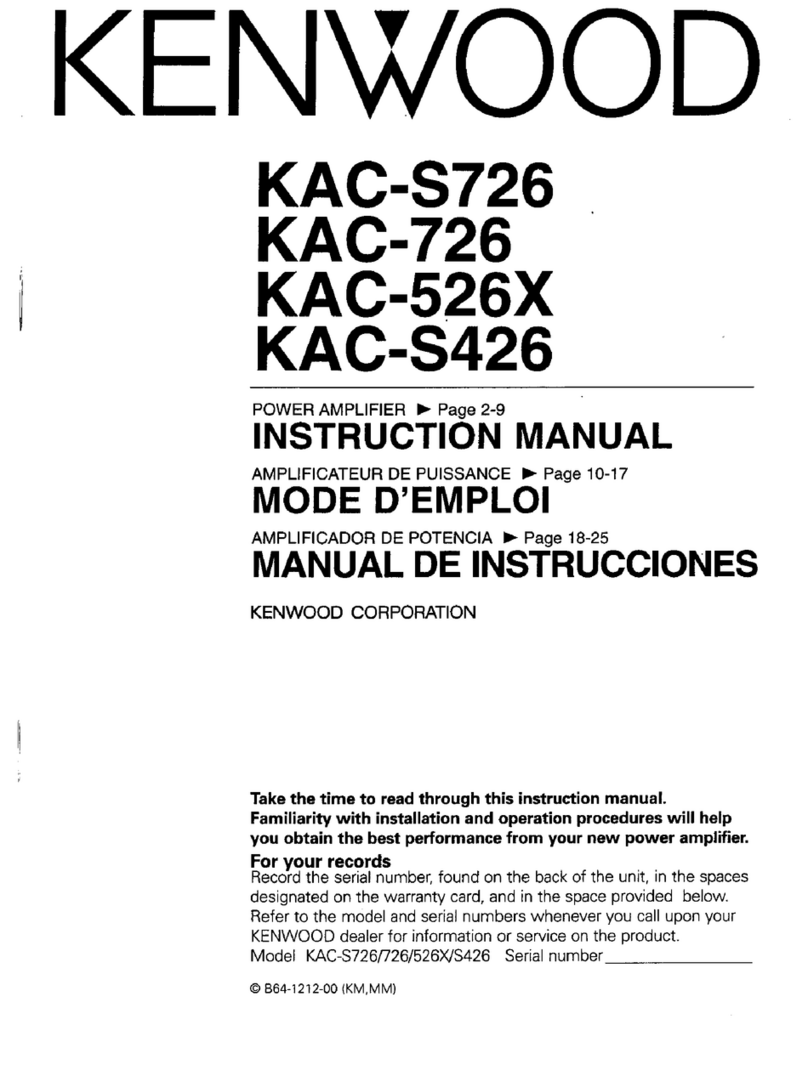 Kenwood KAC-526X instruction manual