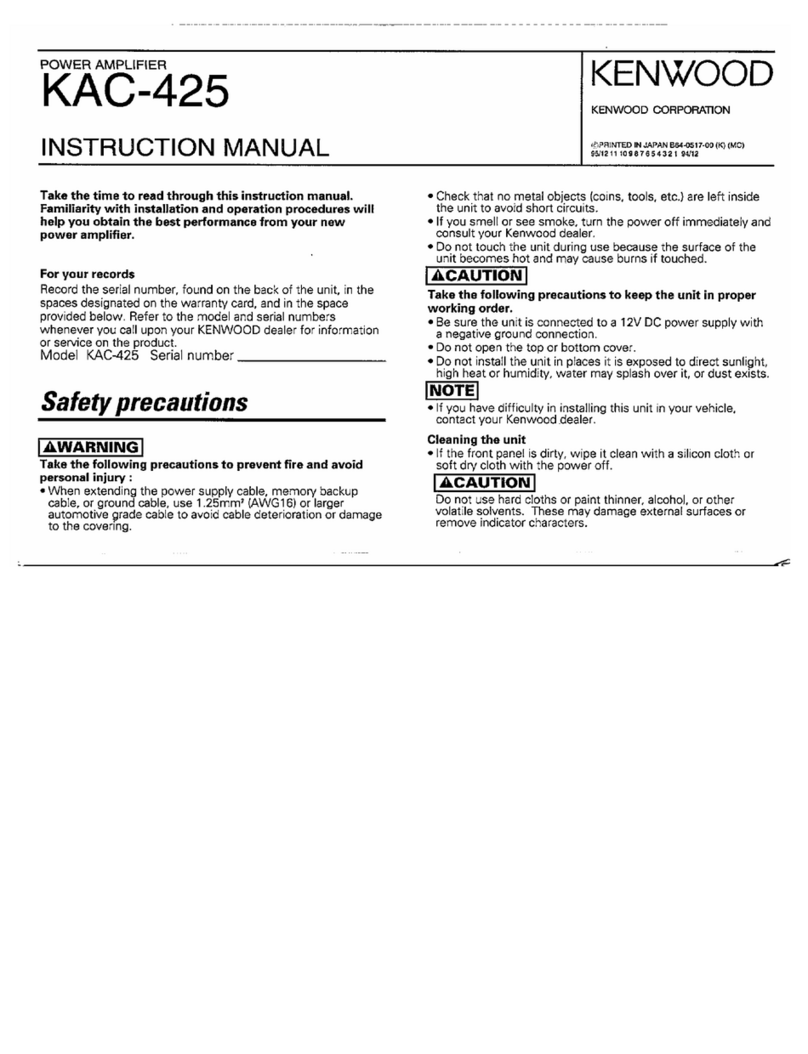 Kenwood KAC-425 User manual