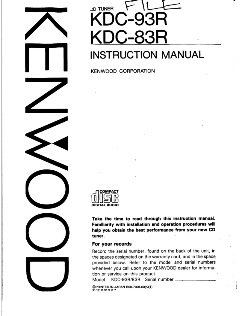 Kenwood KDC-83R User manual