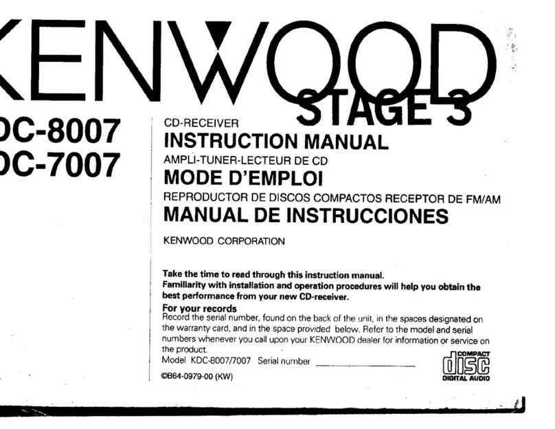 Kenwood KDC-7007 instruction manual