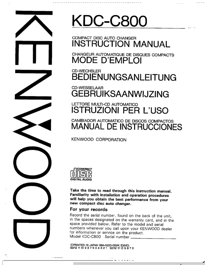 Kenwood KDC-C800 instruction manual