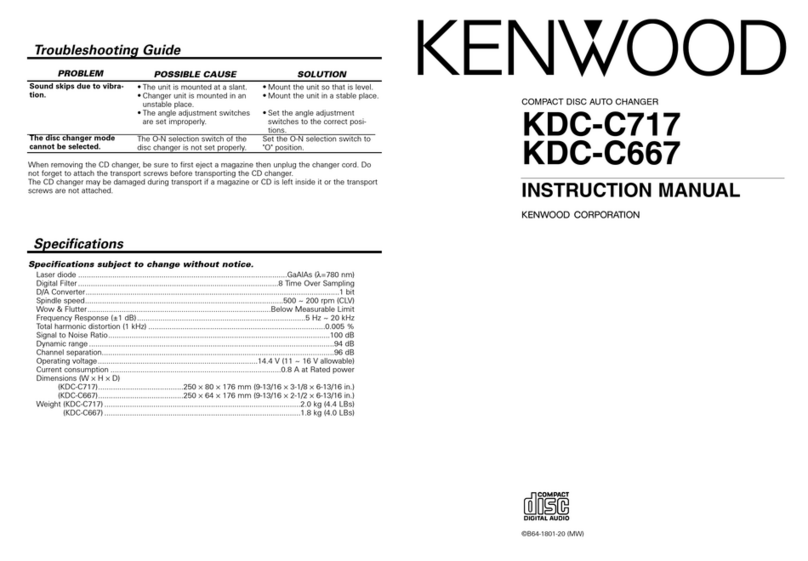 Kenwood KDC-C667 User manual