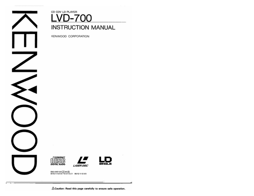 Kenwood LVD-700 User manual Kenwood LVD-700 User manual