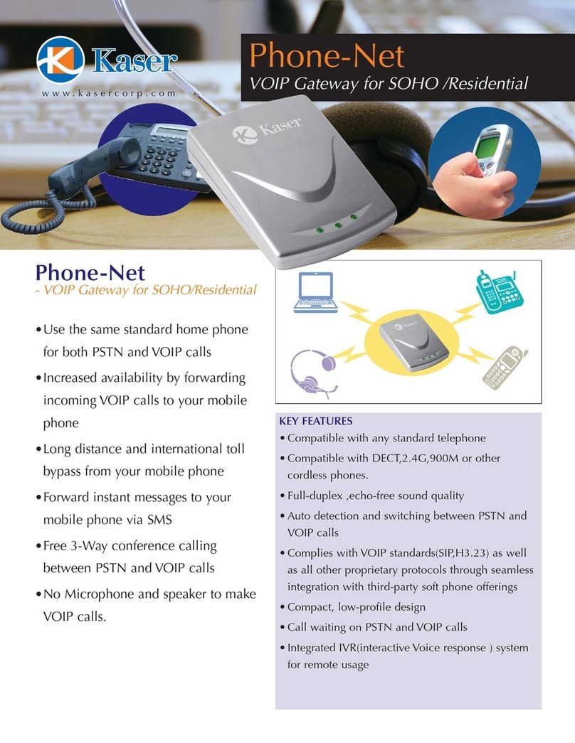 Kaser Phone-Net Specifications