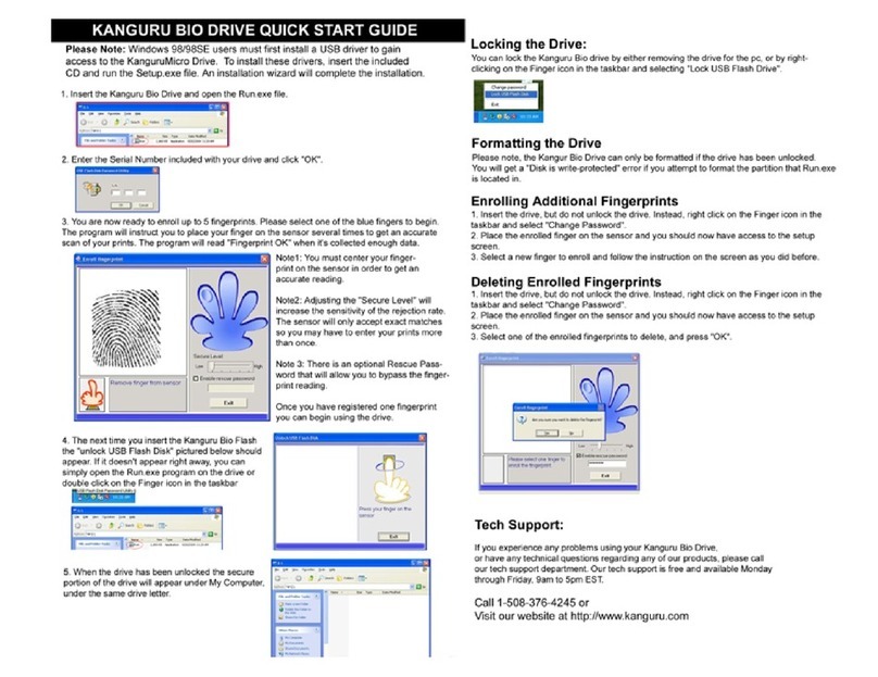 Kanguru BIO Drive User manual