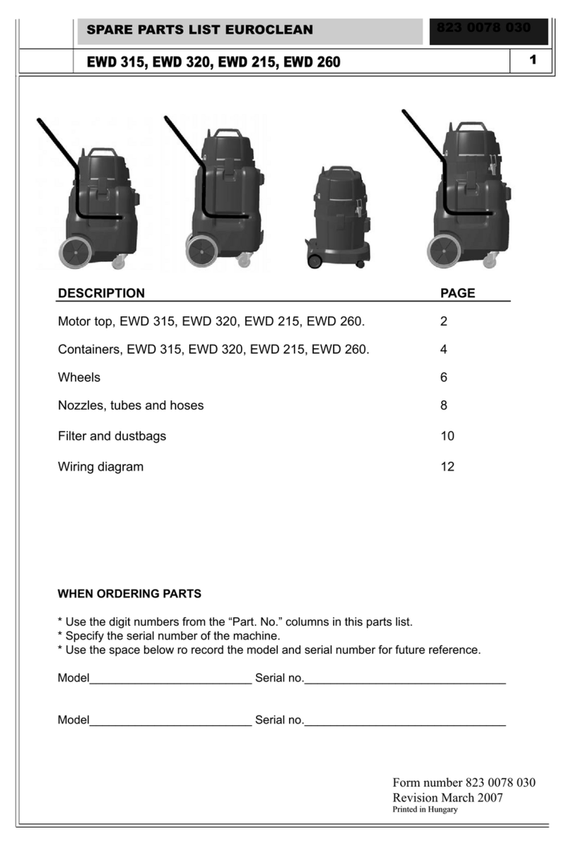 Euroclean EWD 215 supplementary guide