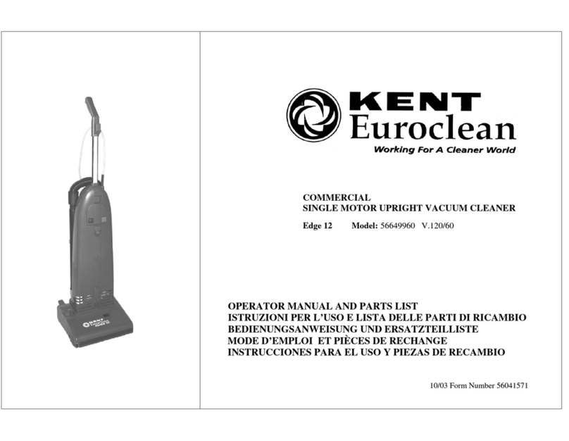 Kent Euroclean Edge 12 Operator's manual Kent Euroclean Edge 12 Operator's manual